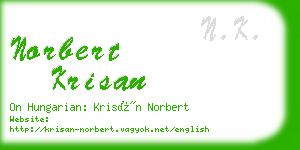 norbert krisan business card